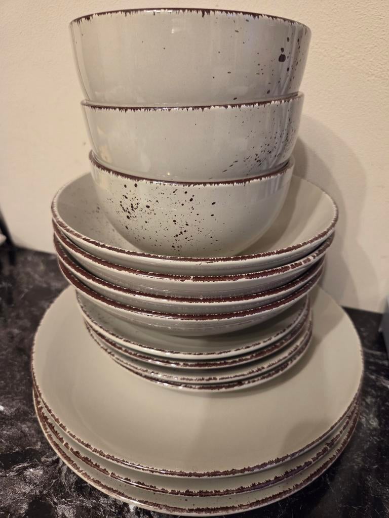 Servies set, Gebruikt, Keramiek, Ophalen of Verzenden, Effen