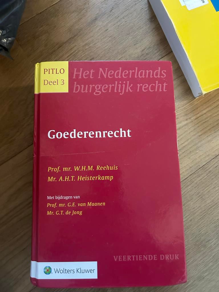Pitlo Deel 3: Goederenrecht - Het Nederlands burgerlijk rech, Ophalen of Verzenden, Gamma, Zo goed als nieuw, HBO