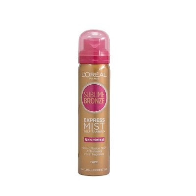 IK ZOEK: L’Oreal Sublime Bronze express face mist, Sieraden, Tassen en Uiterlijk, Ophalen of Verzenden, Bruin, Gehele gezicht
