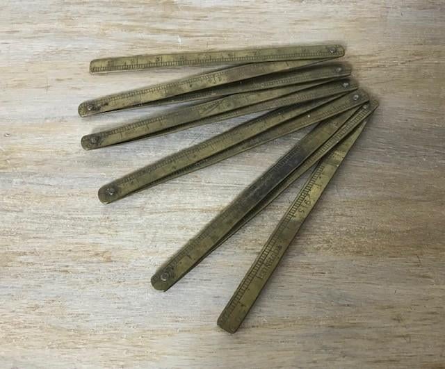 Koperen bakkers liniaaltje P. Tournier 1 meter opvouwbaar, Antiek en Kunst, Ophalen of Verzenden