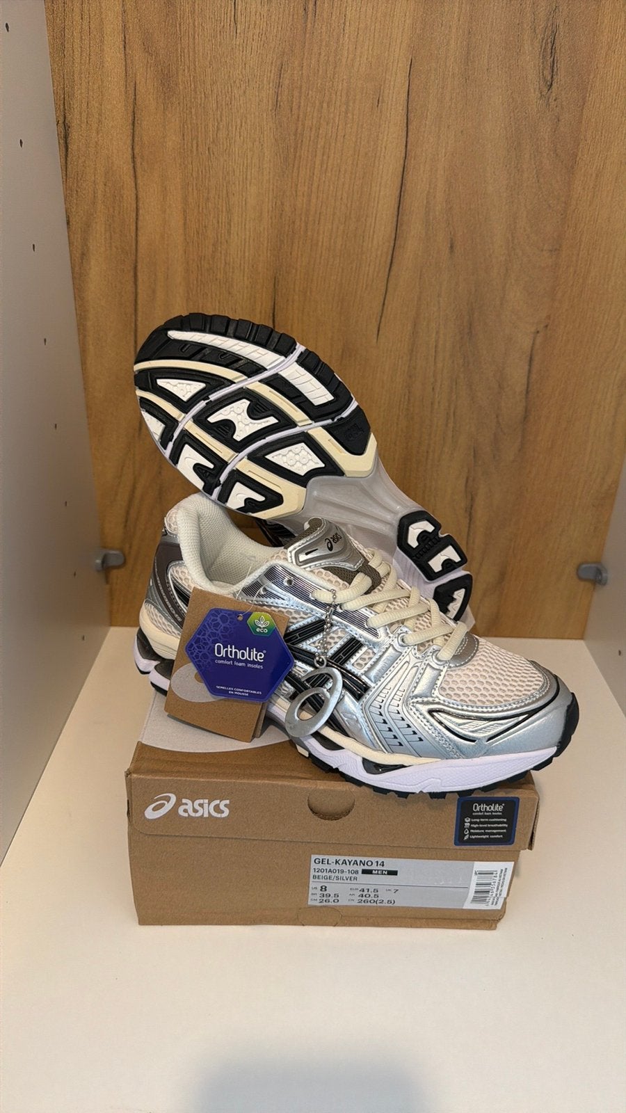 ASICS Gel-Kayano 14 Cream Black Metallic Plum, Wit, Nieuw, Ophalen of Verzenden, Sneakers of Gympen