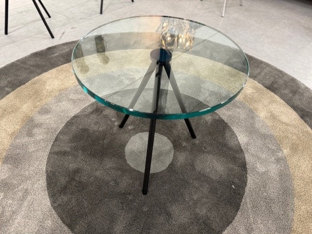 Nieuw Beek Maupertuus Salontafel Glas zwart Tafel D50xH50
