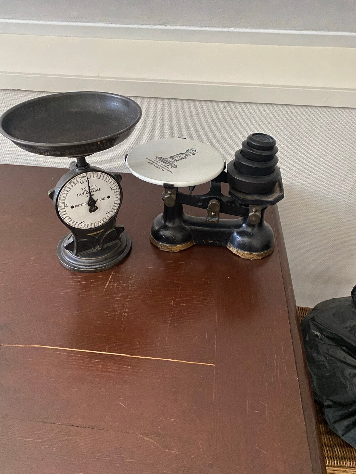 Antieke Keukenweegschalen Set - British Made, Ophalen