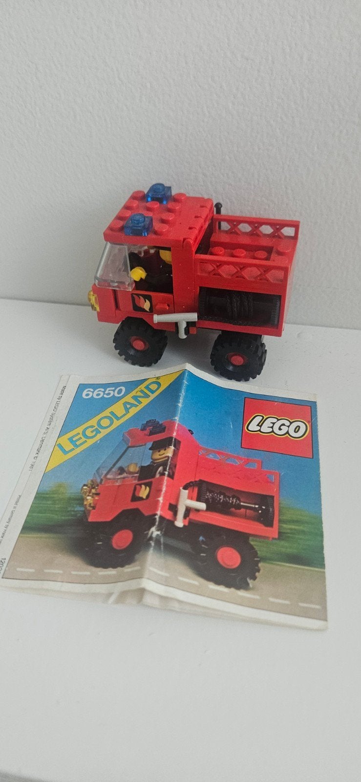 Lego Legoland 6650 Brandweerwagen met Brandweerman, Kinderen en Baby's, Ophalen, Gebruikt, Lego, Complete set