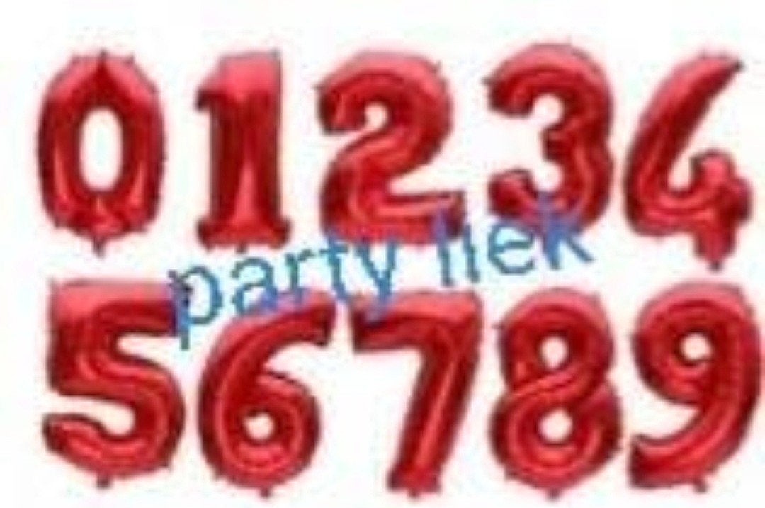 diverse cijfer ballonnen 81cm nr C694..., Ophalen of Verzenden, Nieuw, Versiering, Verjaardag