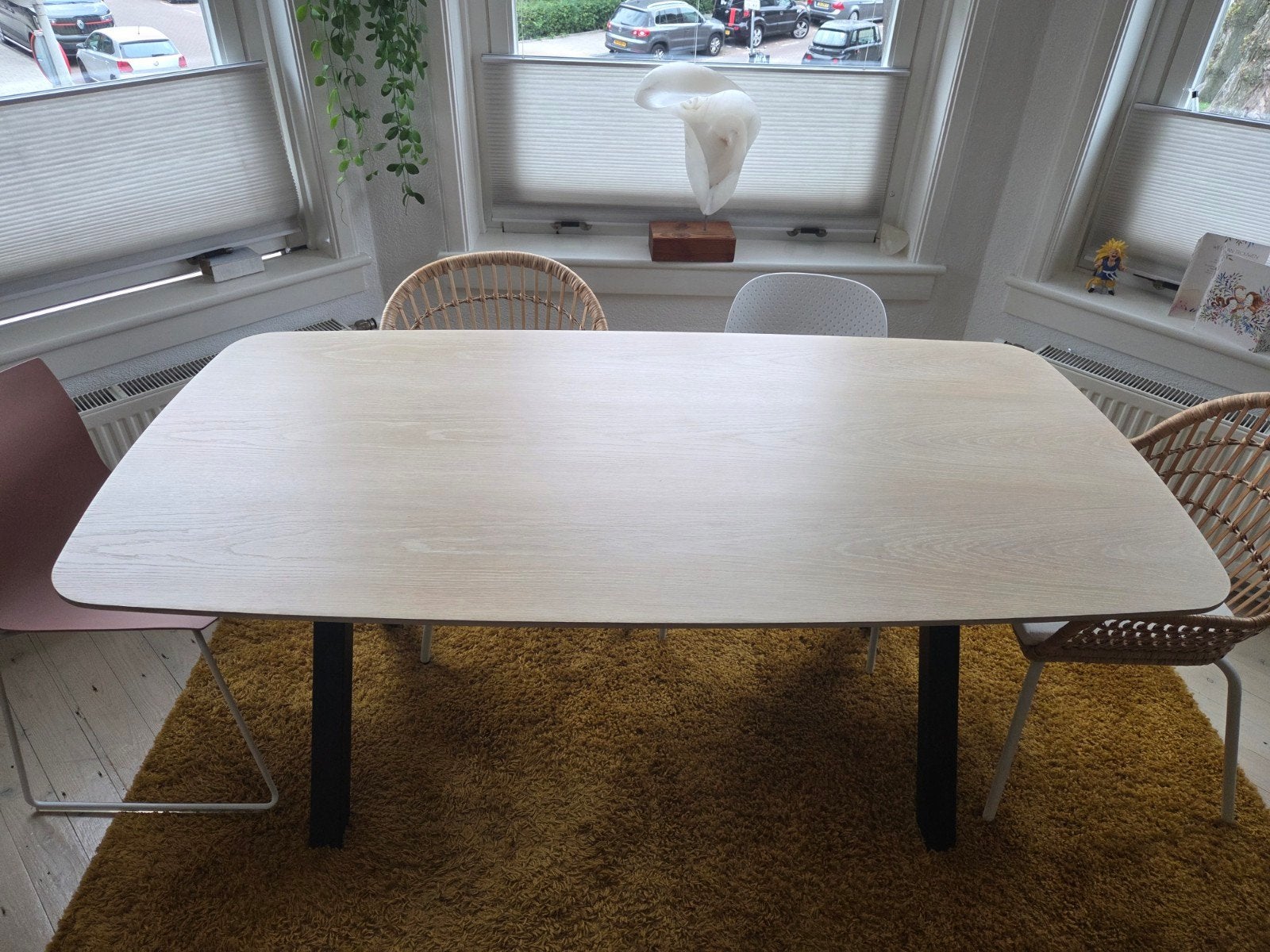 Eetkamertafel 180x90 cm - Modern design, Ophalen, 50 tot 100 cm, Zo goed als nieuw, 150 tot 200 cm
