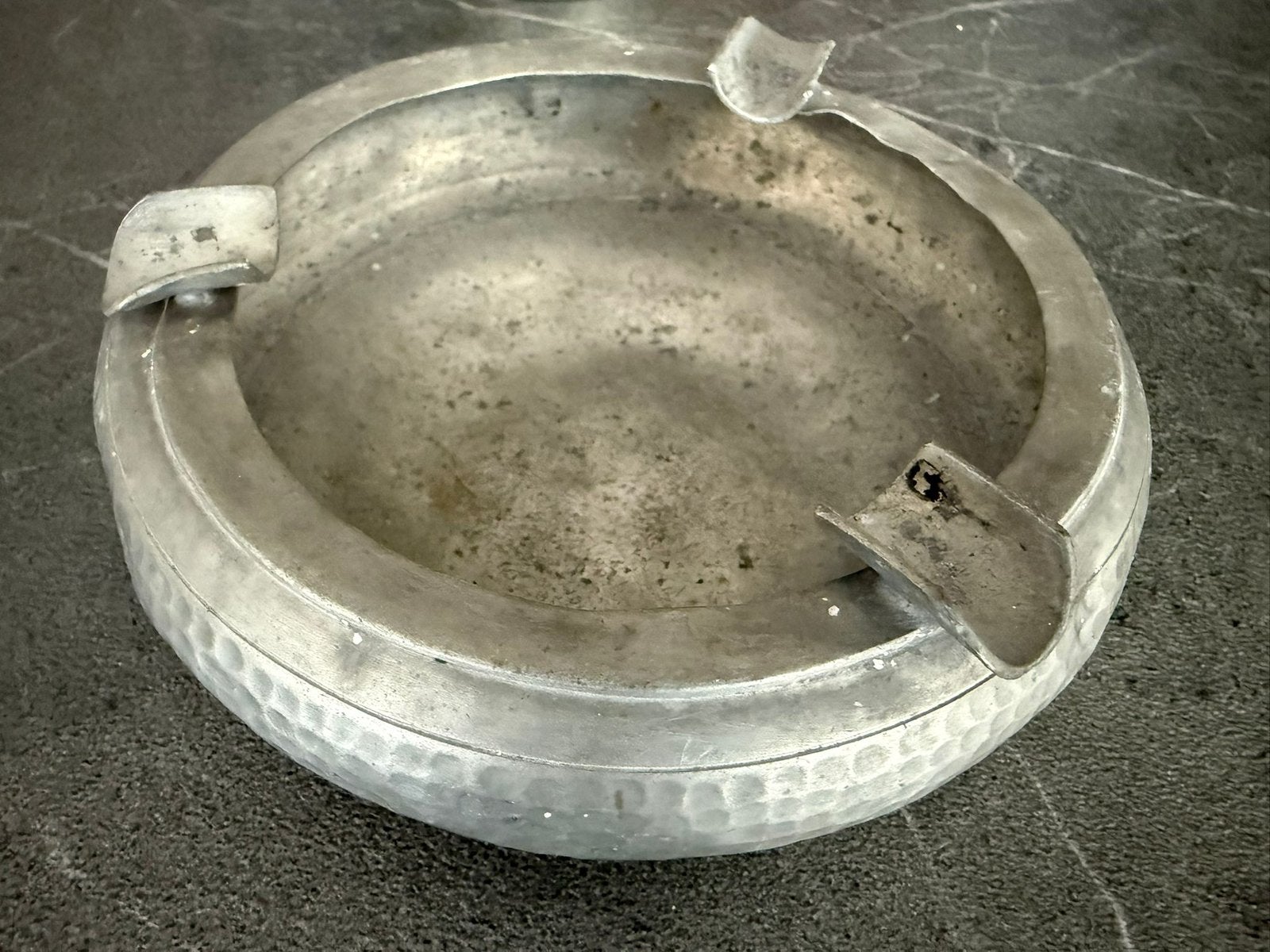 Asbak Banka tin Ø 16cm., Ophalen of Verzenden