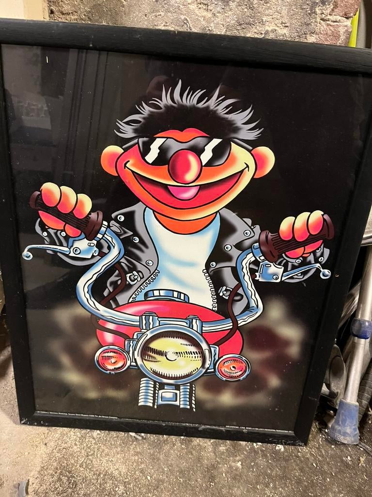 Jaren 90 Ernie poster, Huis en Inrichting, 50 tot 75 cm, Ophalen of Verzenden, Zo goed als nieuw, Foto of Poster