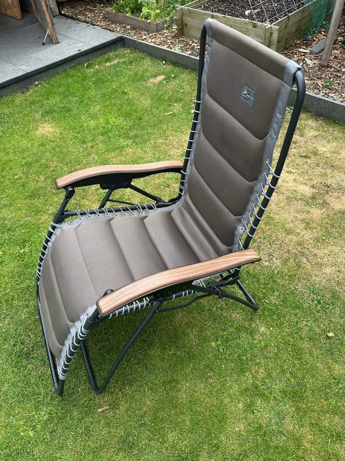 Bardani Riposo alu 3D ligstoel in nieuwstaat 1-1/2 jaar oud., Tuin en Terras, Ligbedden, Ophalen of Verzenden, Zo goed als nieuw