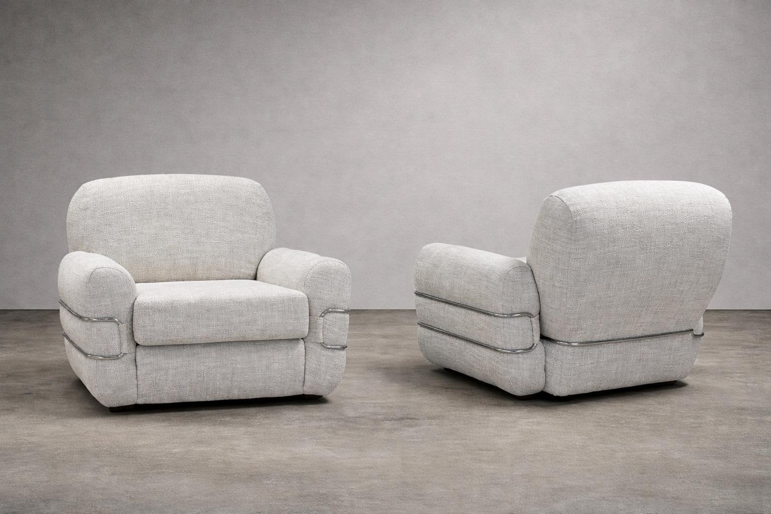 Een paar Italiaanse designclubstoelen, Eenpersoons, 75 tot 100 cm, Ophalen of Verzenden, Zo goed als nieuw
