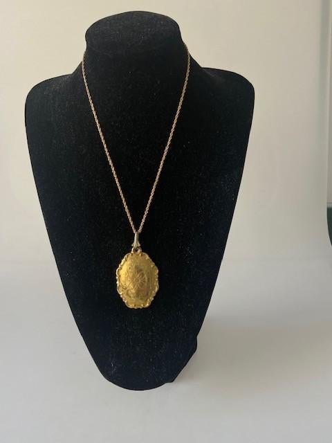 ketting verguld  Dior met hanger Rosenthal verguld/porselein, Sieraden, Tassen en Uiterlijk, Ophalen of Verzenden, Zo goed als nieuw