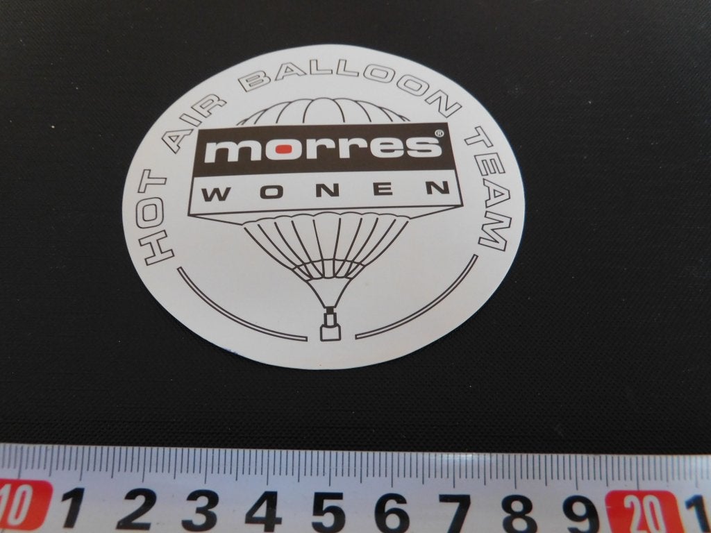 sticker luchtballon MORRES WONEN hot air balloon team *, Ophalen, Zo goed als nieuw