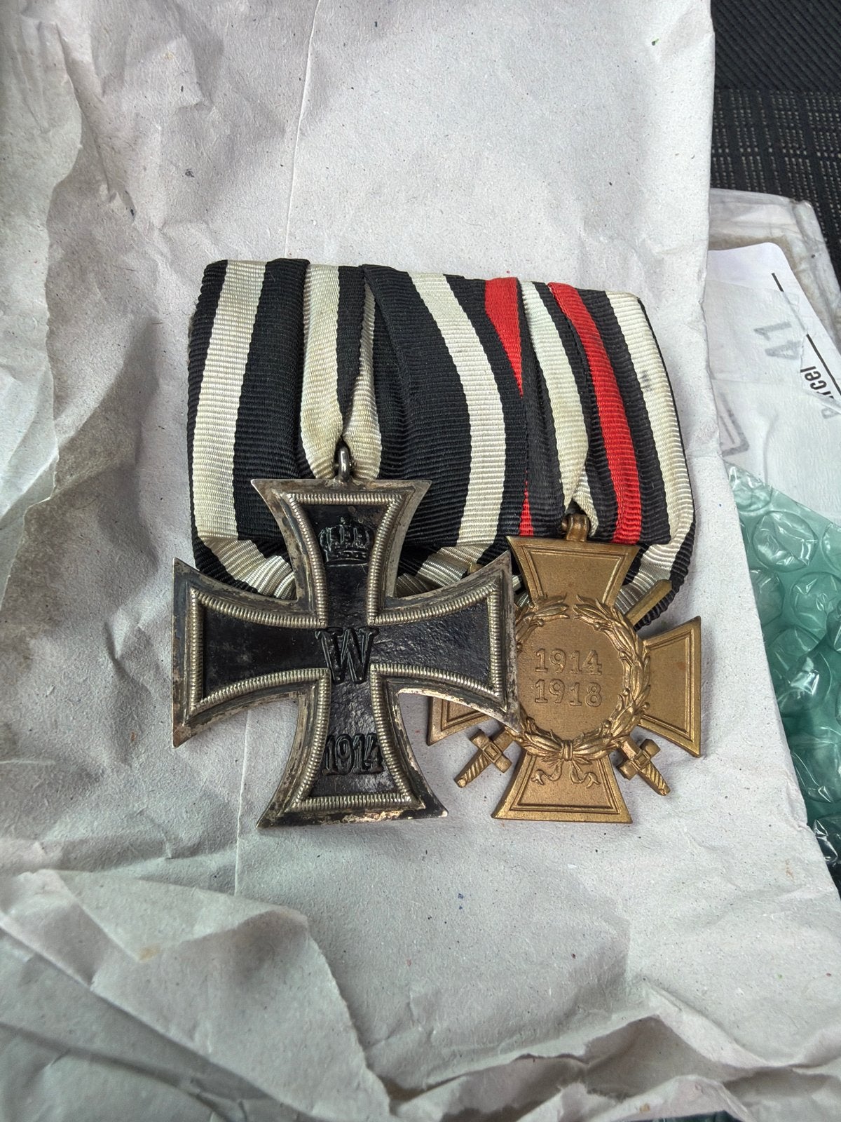 IJzeren Kruis 1914 en Ereteken 1914-1918, Ophalen of Verzenden, Overige materialen, Buitenland