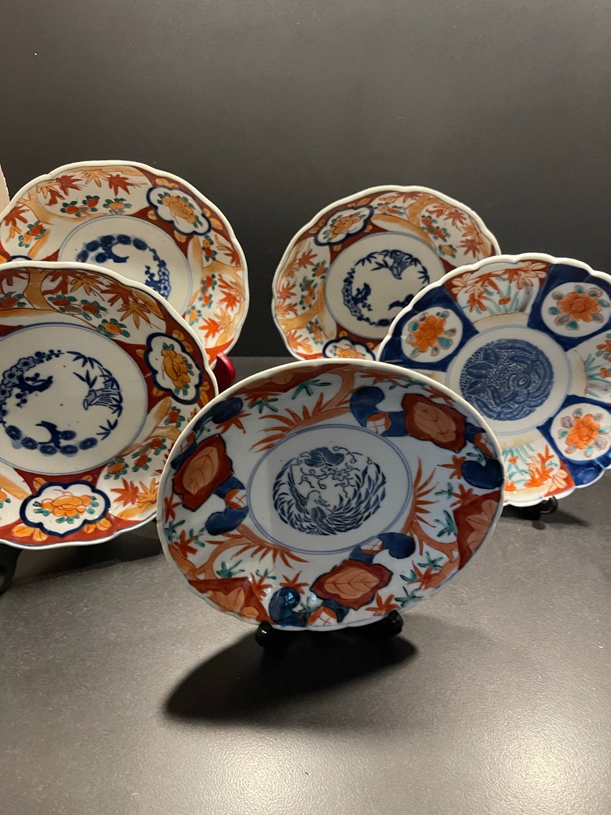 Set van 5 Antieke Japanse Imari Borden, Ophalen of Verzenden