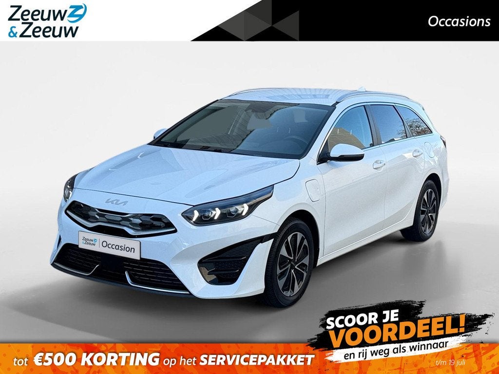 Kia Ceed Sportswagon 1.6 GDI PHEV DynamicPlusLine | Camera |, Auto's, Kia, 12 maanden, Gebruikt, Leder en Stof, Wit
