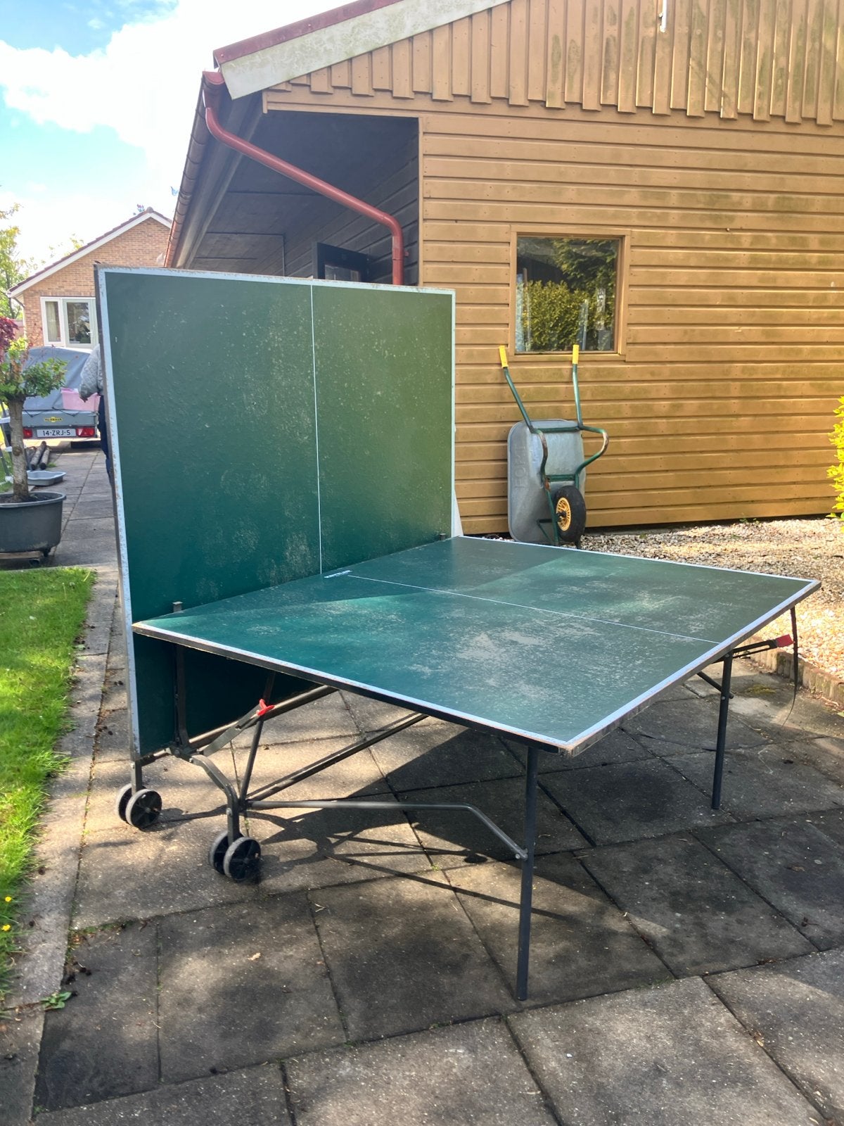 Kettler Tafeltennistafel Outdoor - Inklapbaar & Verrijdbaar, Sport en Fitness, Tafeltennis, Ophalen, Gebruikt, Tafel Outdoor, Inklapbaar