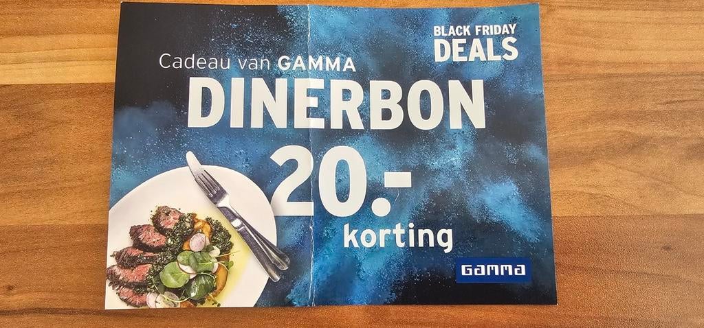 Diner bon €20 korting, Tickets en Kaartjes, Kortingen en Cadeaubonnen, Kortingsbon, Overige typen