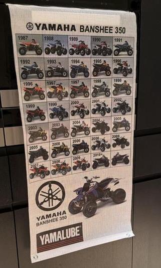 Yamaha Banshee 350 YFZ banner 1987-2010, Ophalen of Verzenden, Nieuw