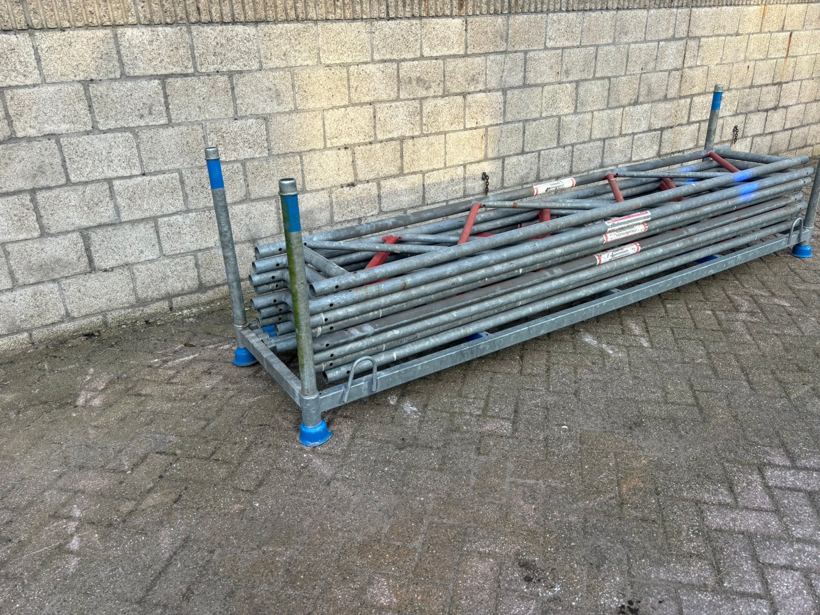 Tralieligger 300 cm - 8 stuks - 3 meter - Gebruikt - Steiger, Doe-het-zelf en Verbouw, Ophalen, Gebruikt, Gevelsteiger, 2 tot 5 meter