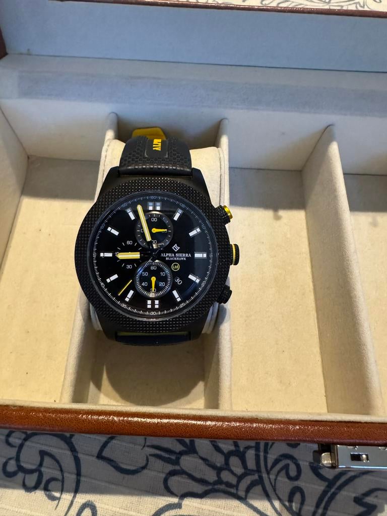 Alpha Sierra Blackhawk Chronograaf Limited Edition 45mm, Overige merken, Overige materialen, Polshorloge, Ophalen of Verzenden