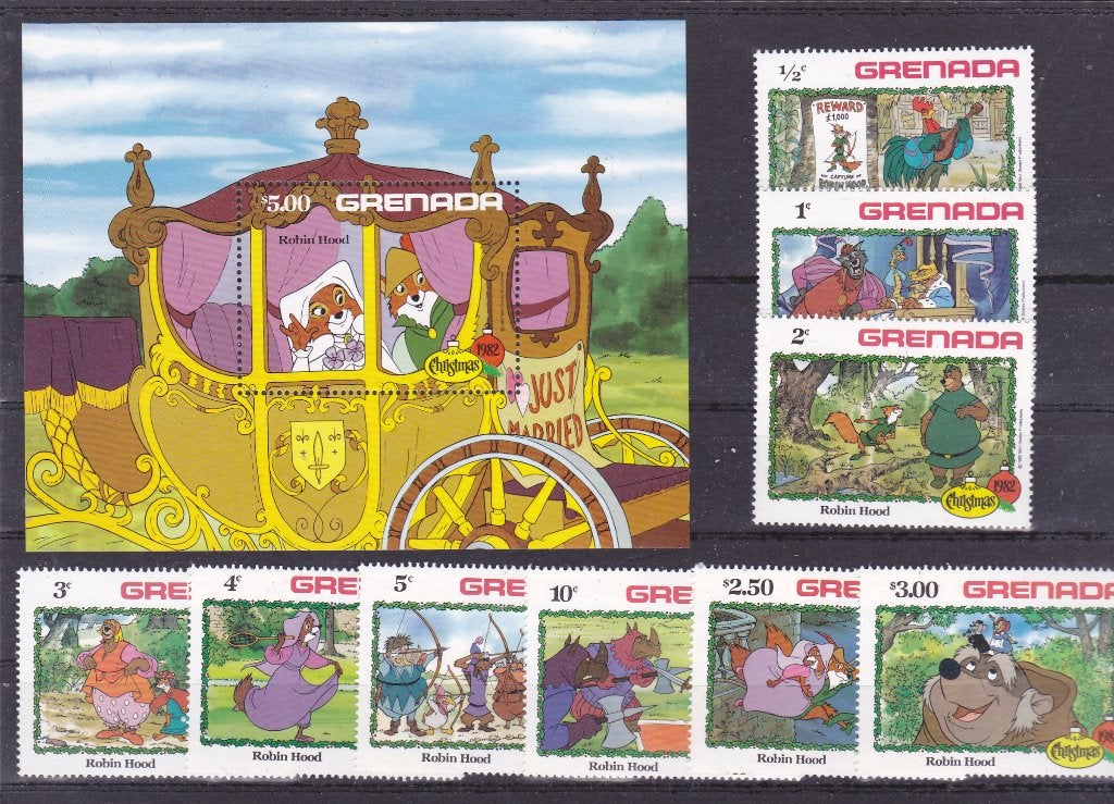 Disney Grenada Kerst 1982 (1256), Postzegels en Munten, Verzenden, Postfris, Overige thema's