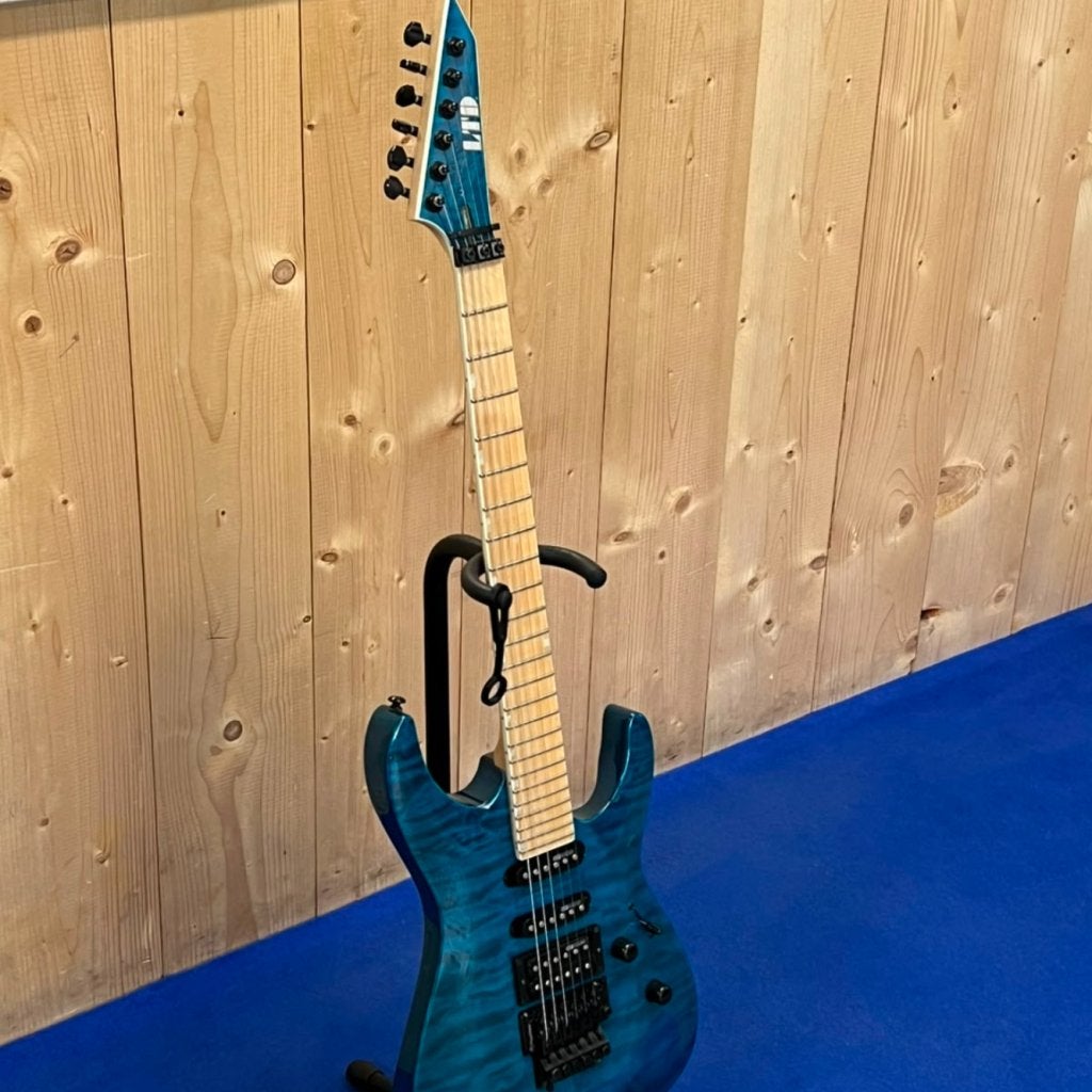 ESP LTD MH-203QM Elektrische gitaar Thru Blue - Nette staat, Muziek en Instrumenten, Snaarinstrumenten | Gitaren | Elektrisch