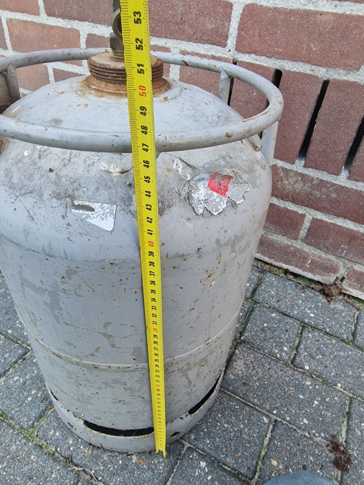 Oude Shell gasfles (leeg) - decoratie/verzameling, Ophalen, Gebruikt, Shell