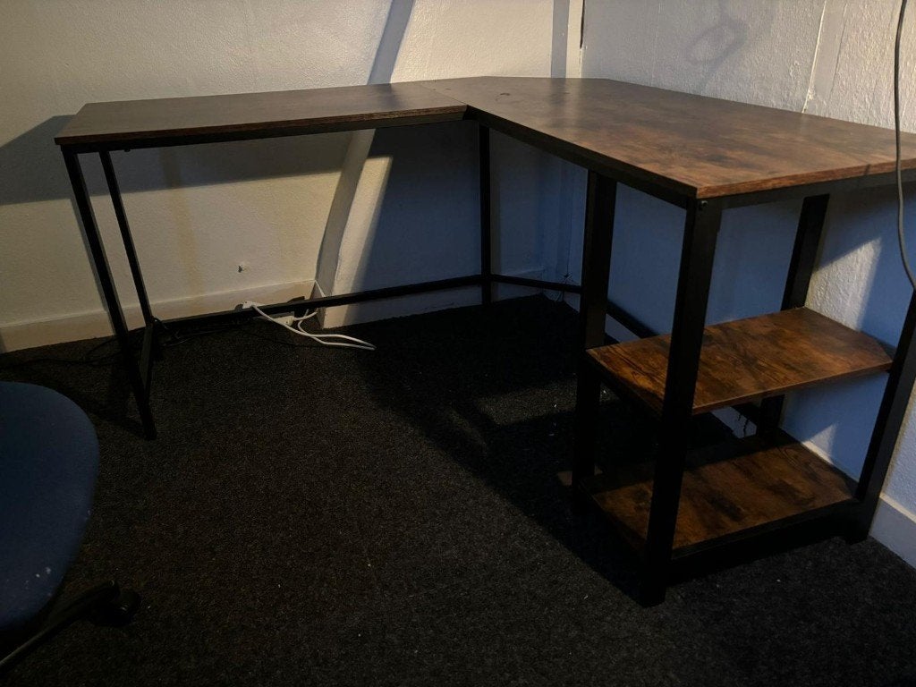Bureau te koop (bieden), Ophalen, Demontabel, Hoekbureau, Bruin