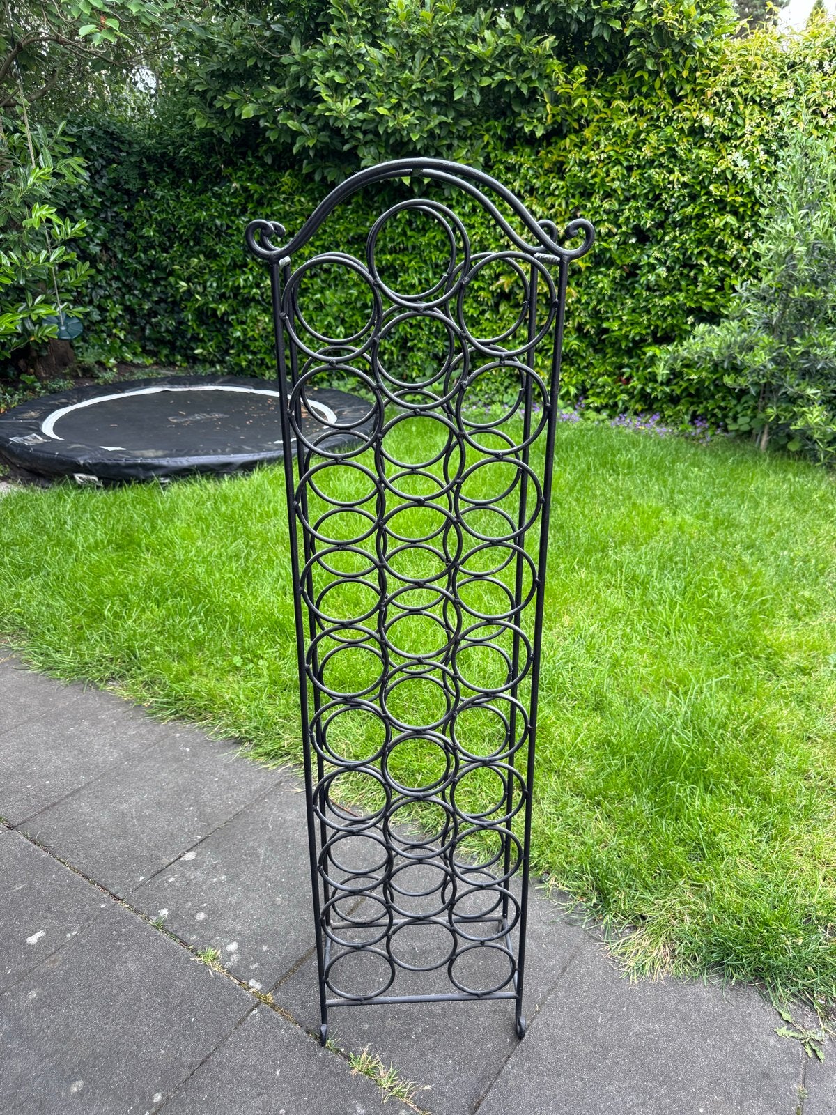 Smeedijzeren Wijnrek voor 28 Flessen, Huis en Inrichting, Woonaccessoires | Wijnrekken, Ophalen, Gebruikt, 25 flessen of meer
