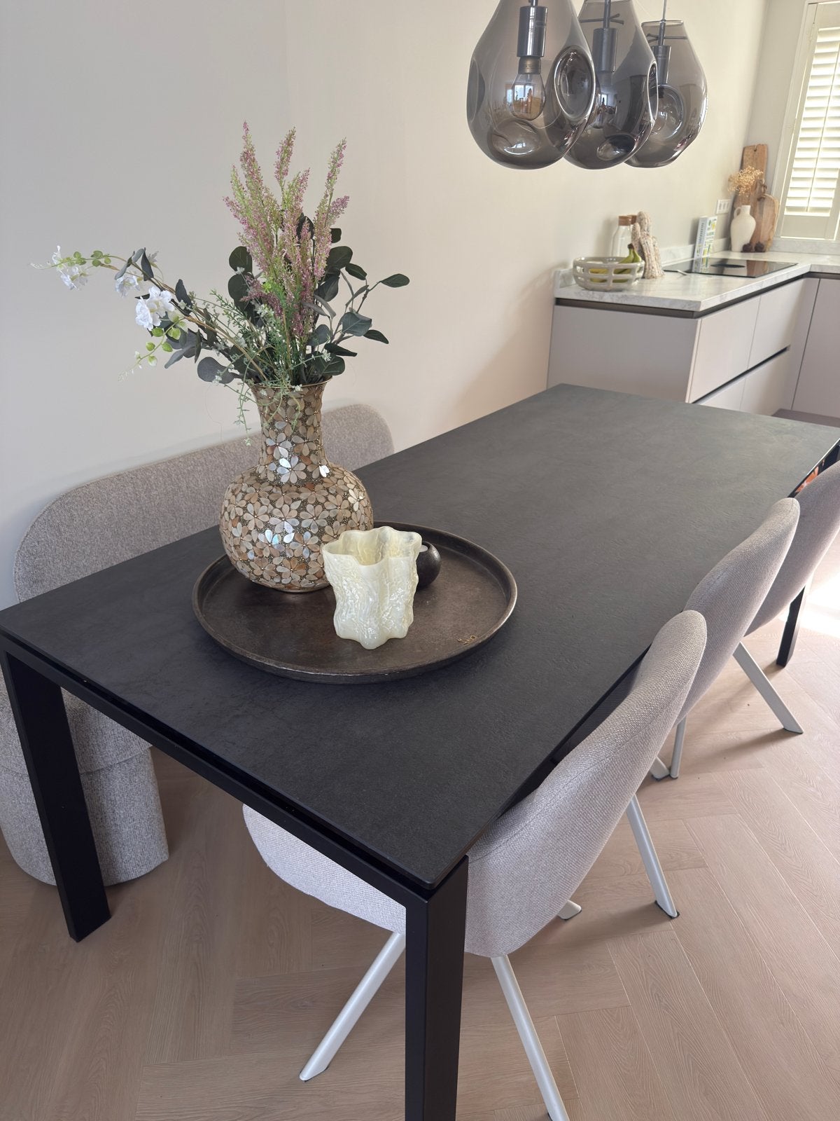 Eettafel montel, Huis en Inrichting, Ophalen, Gebruikt, 200 cm of meer, 50 tot 100 cm
