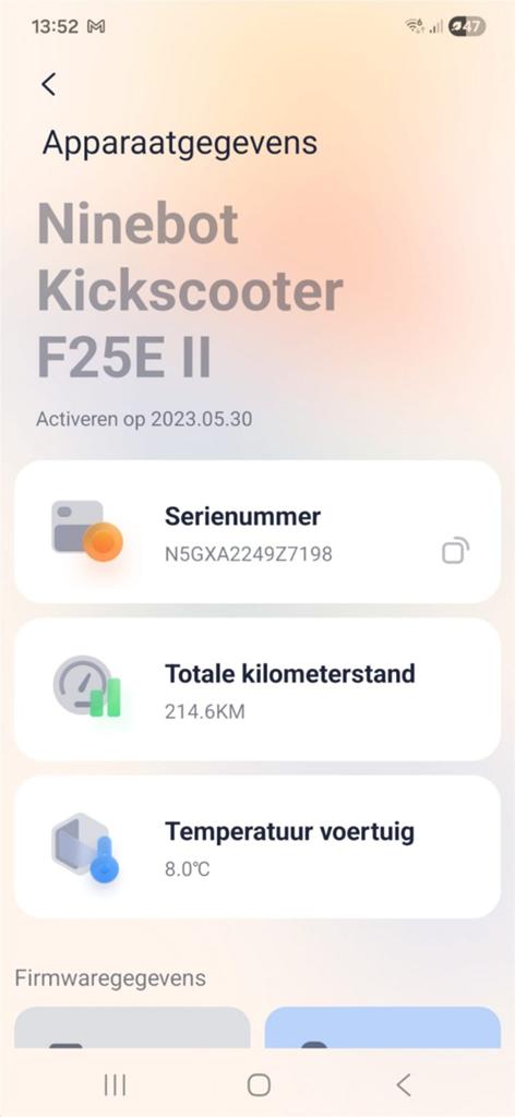 Ninebot Kickscooter F25E II - in zeer goede staat, Ophalen, Zo goed als nieuw, Elektrische step (E-scooter), Ninebot