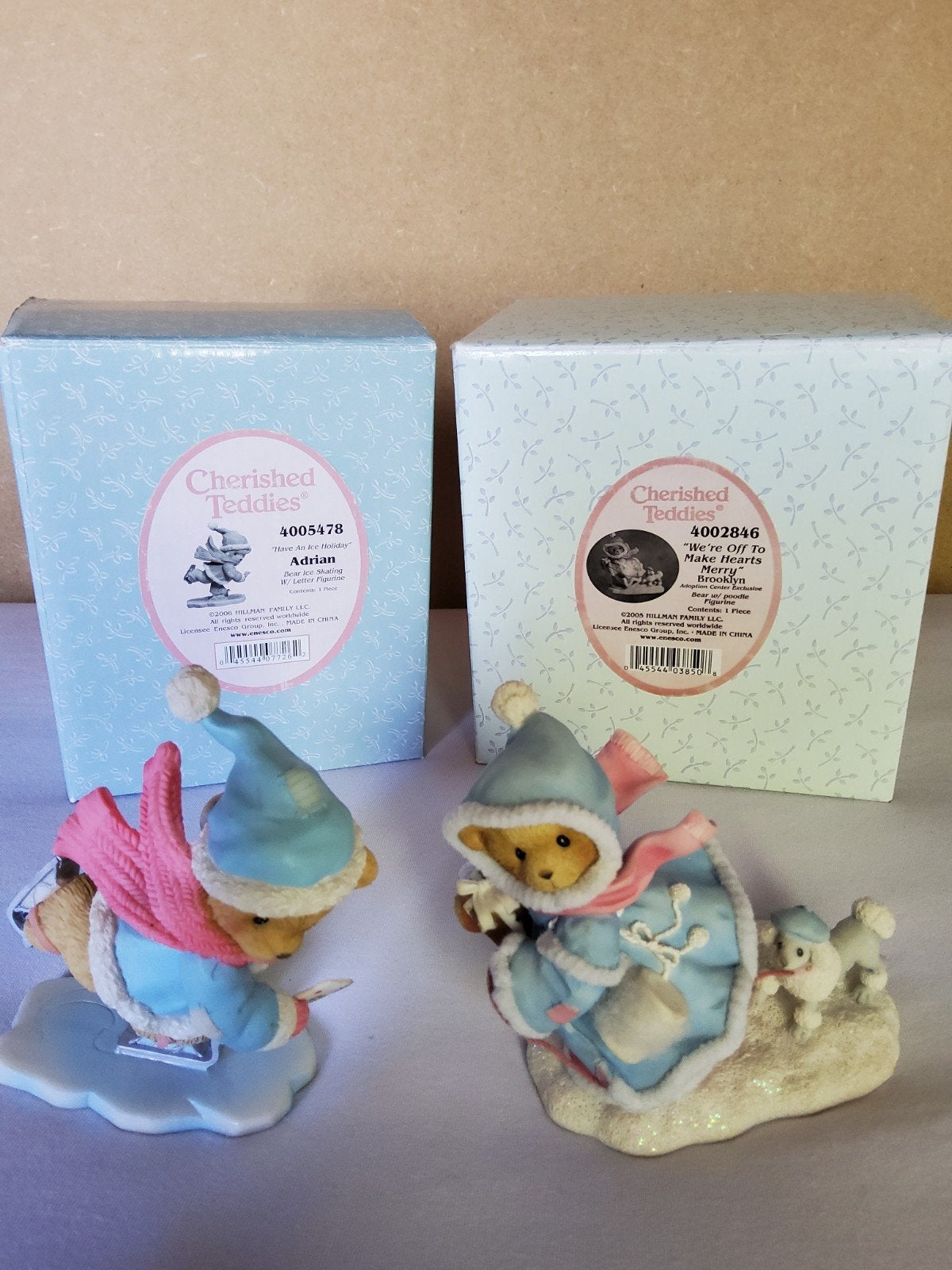 Cherished teddies Brooklyn en Adrian, Verzamelen, Beren en Cherished Teddies, Ophalen of Verzenden, Zo goed als nieuw, Beeldje