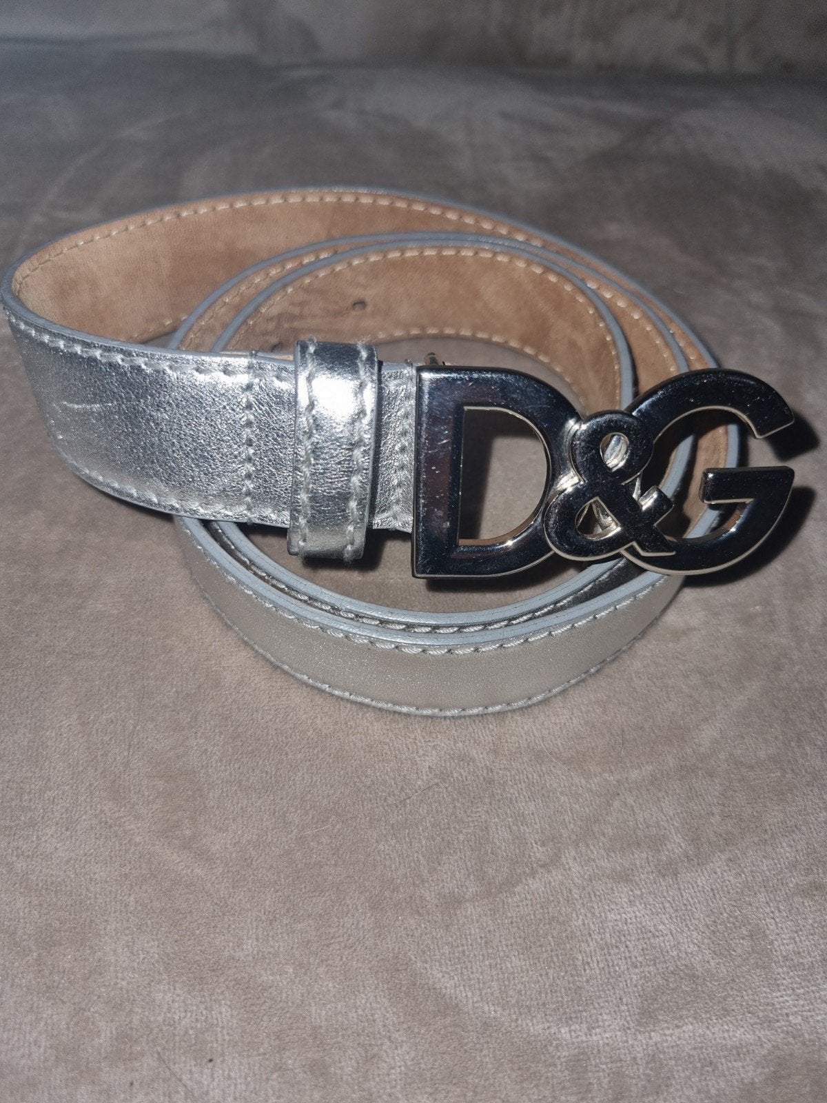 D&G zilveren riem met logo gesp, Kleding | Dames, D&G, Minder dan 3 cm, Nieuw, Heupriem