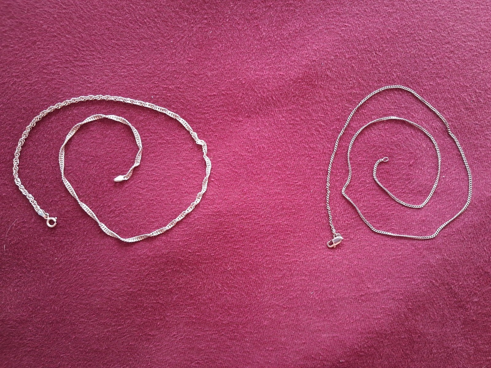 2× Zilveren ketting met gedraaide schakels 44 cm 925 Sterlin, Sieraden, Tassen en Uiterlijk, Piercings, Ophalen of Verzenden, Zo goed als nieuw
