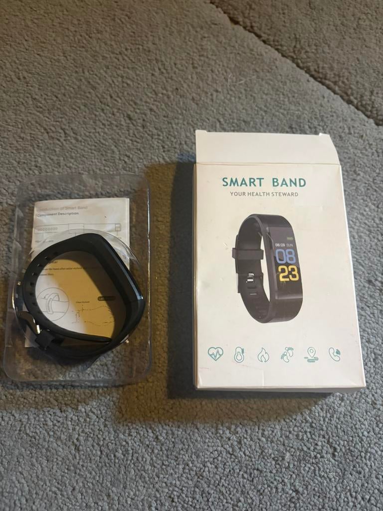 Smart watch in doosje, Ophalen of Verzenden, Zo goed als nieuw, Zwart, Android