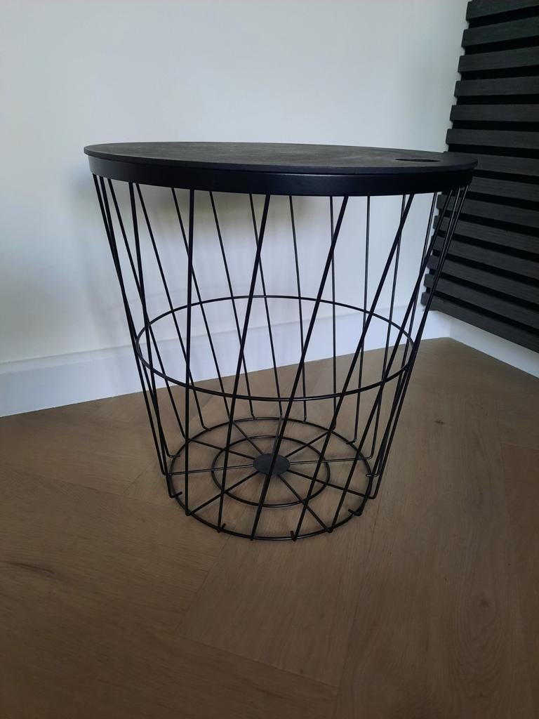Zwarte draadmand met deksel., Ophalen, Minder dan 45 cm, Minder dan 55 cm, Gebruikt