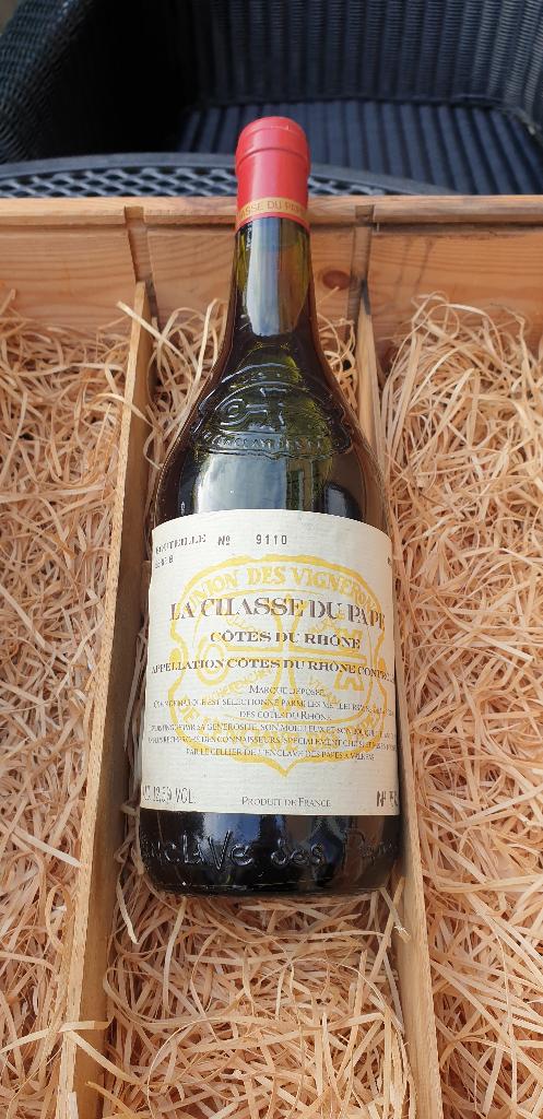 la chasse du pape cotes du rhone 1989 magnum 1,5 liter, Verzamelen, Wijnen, Frankrijk, Nieuw, Ophalen of Verzenden, Rode wijn