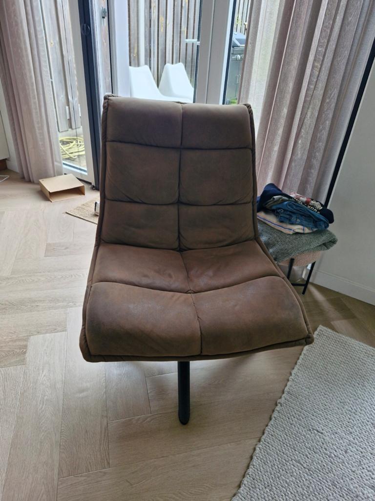 Comfortabele bruine fauteuil - draaibaar, Ophalen, Modern, Comfortabel, Gebruikt, Bruin