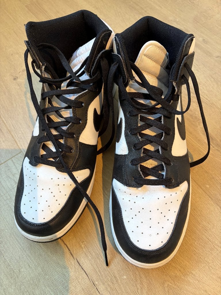 Nike Dunk High Retro Panda - Maat 47.5, Zwart, Nike, Ophalen of Verzenden, Sneakers of Gympen