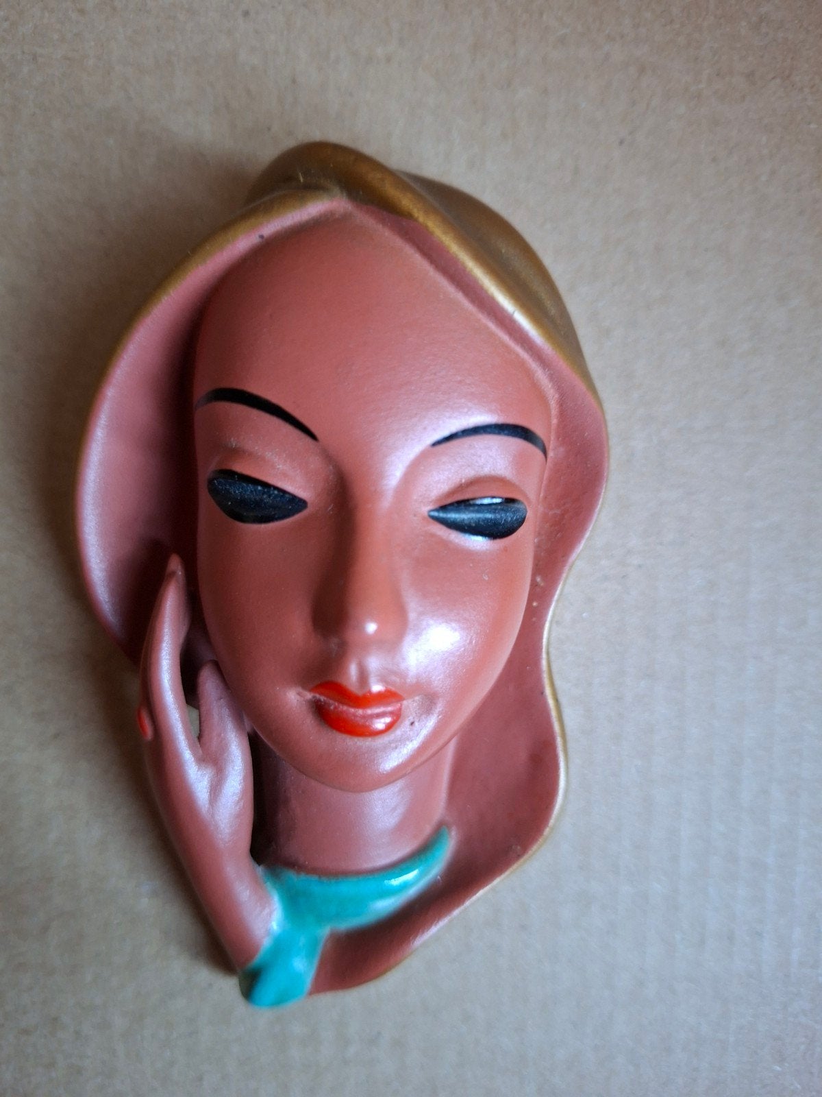 Vintage Goldscheider West-Germany Wandmasker Dame, Ophalen of Verzenden