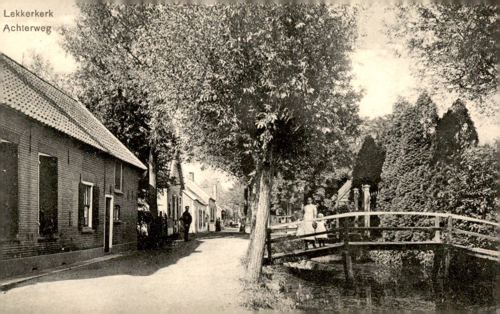 Lekkerkerk Achterweg # 525, Verzamelen, Ansichtkaarten | Nederland, Verzenden, Voor 1920, Gelopen, Zuid-Holland
