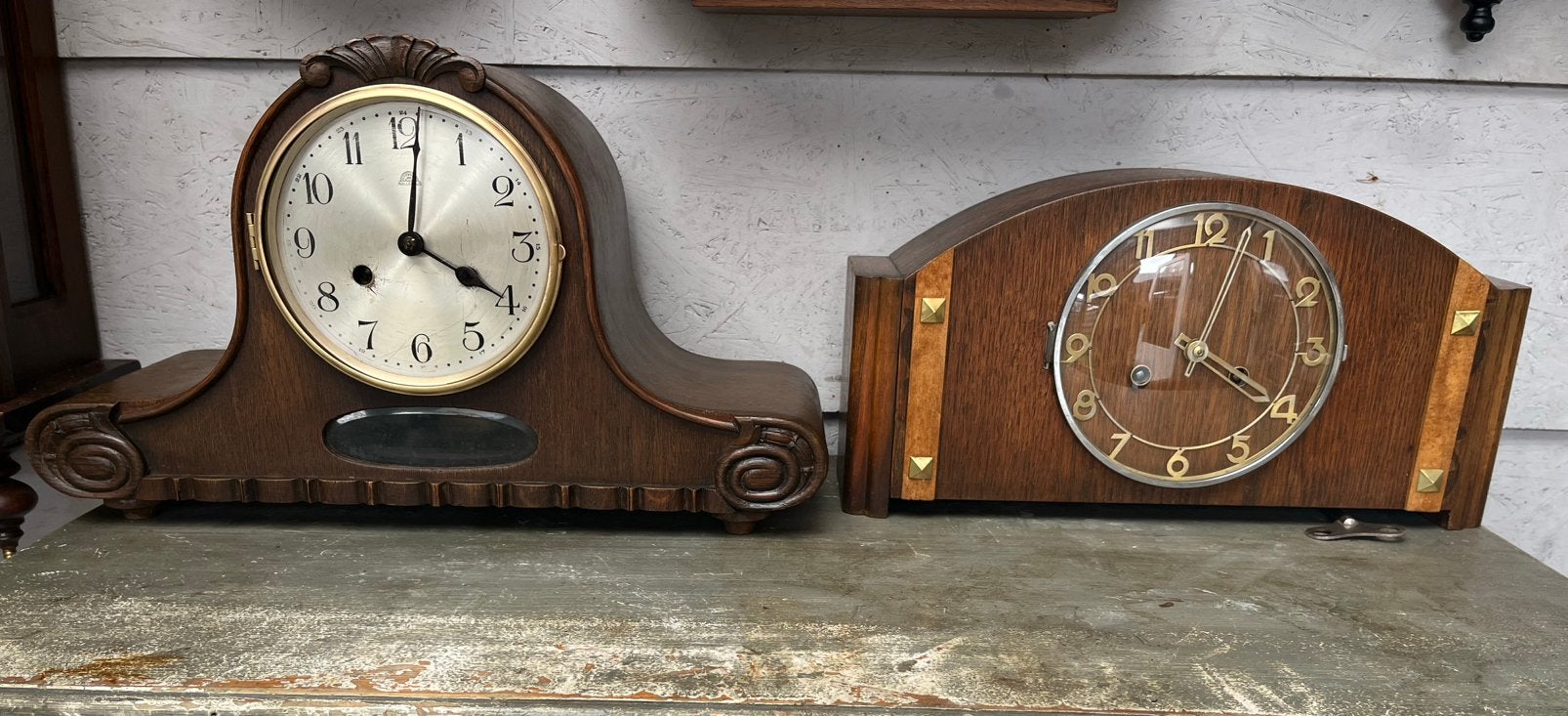 2 antieke pendules met defect, Antiek en Kunst, Antiek | Klokken, Ophalen
