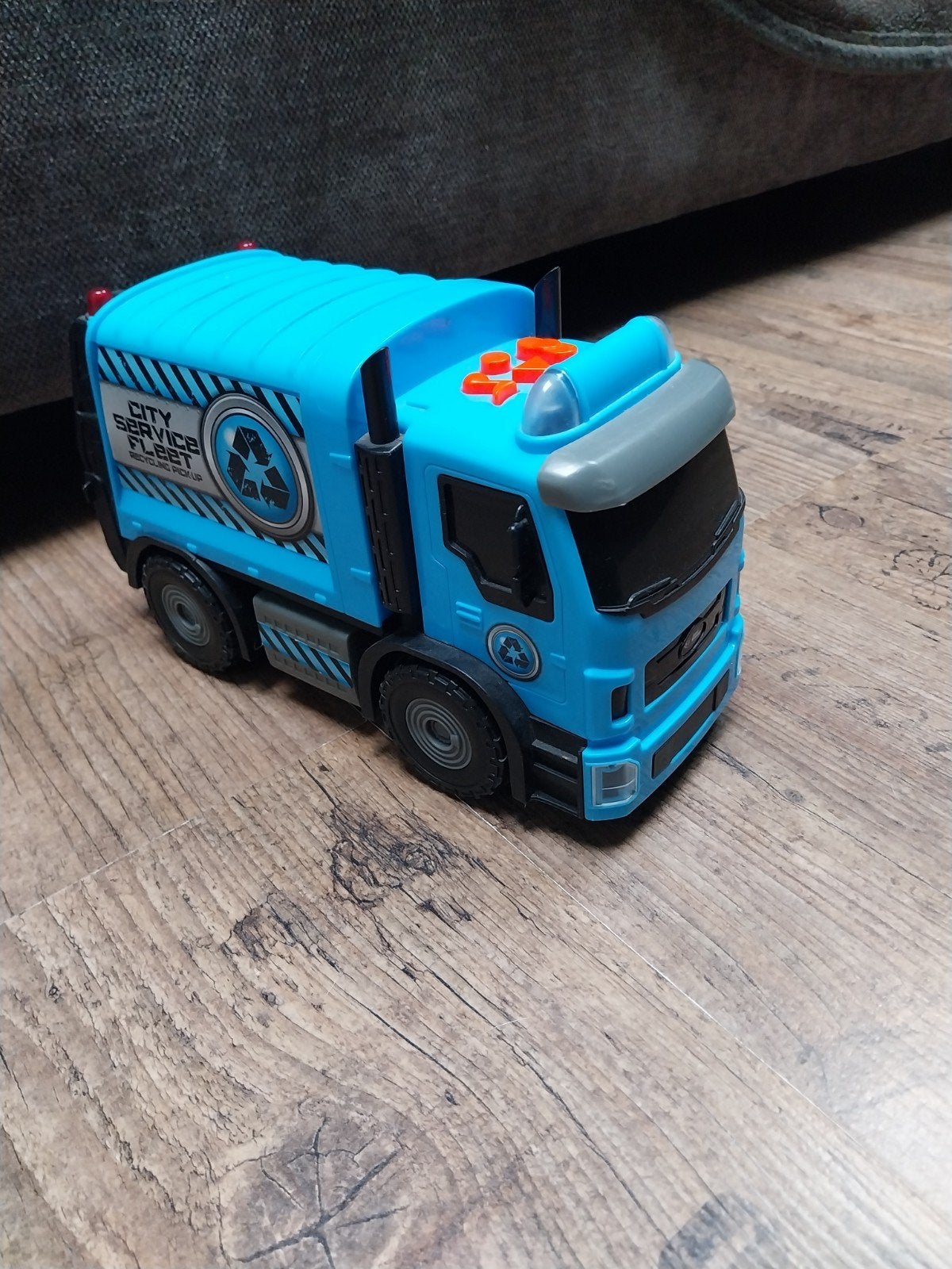 Speelgoed Vuilniswagen met Geluiden - +/- 20cm, Ophalen, Gebruikt