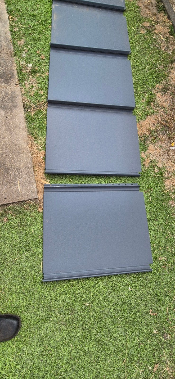 Klink felsplaatjes grijs antraciet 600mm - 58 stuks, Nieuw, 15 m² of meer, Metaal, Grijs