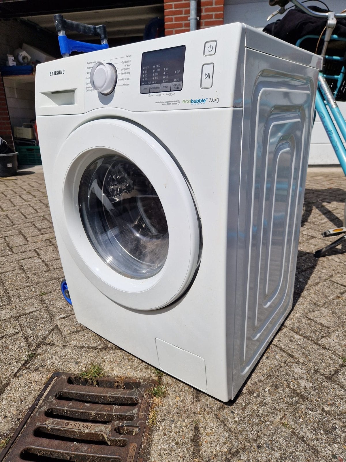 Samsung EcoBubble Wasmachine (Leiden), Ophalen, Zo goed als nieuw, Voorlader, 85 tot 90 cm