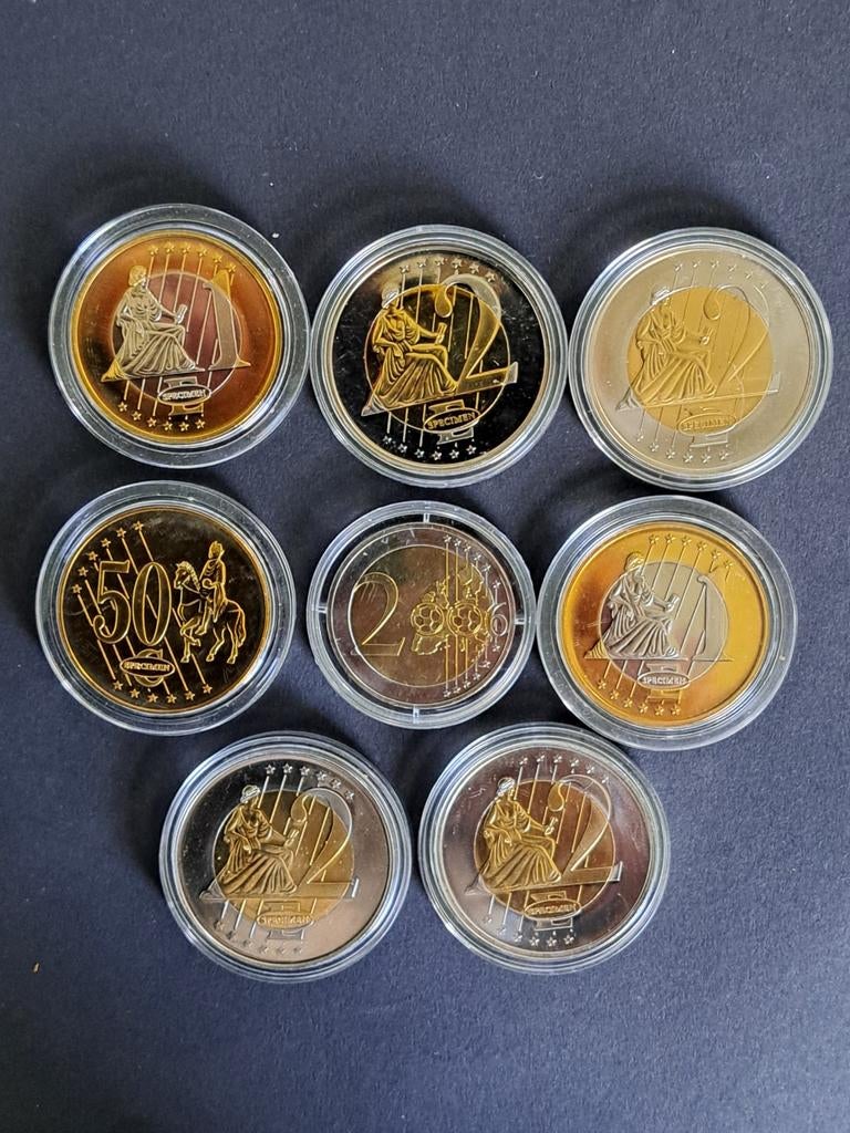 Setje met 7 euro probe munten, Postzegels en Munten, Munten | Europa | Euromunten, Ophalen of Verzenden, Overige landen, Overige waardes