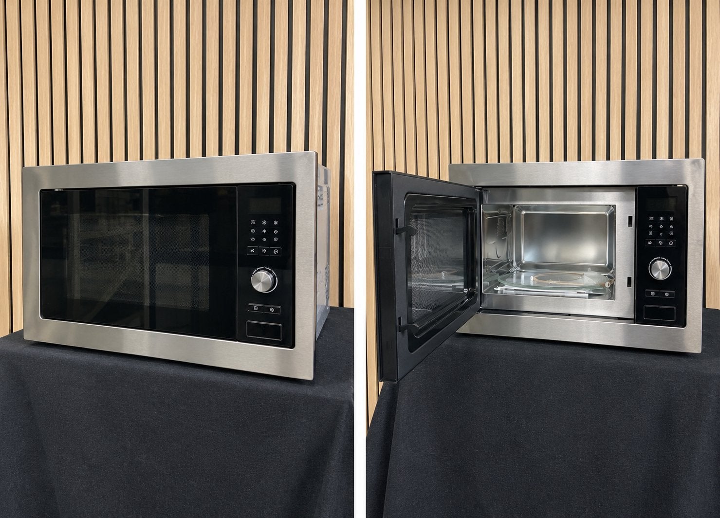 Inbouw magnetron ETNA SM225RVS RVS, Witgoed en Apparatuur, Ophalen of Verzenden, Nieuw, Inbouw, Draaiplateau