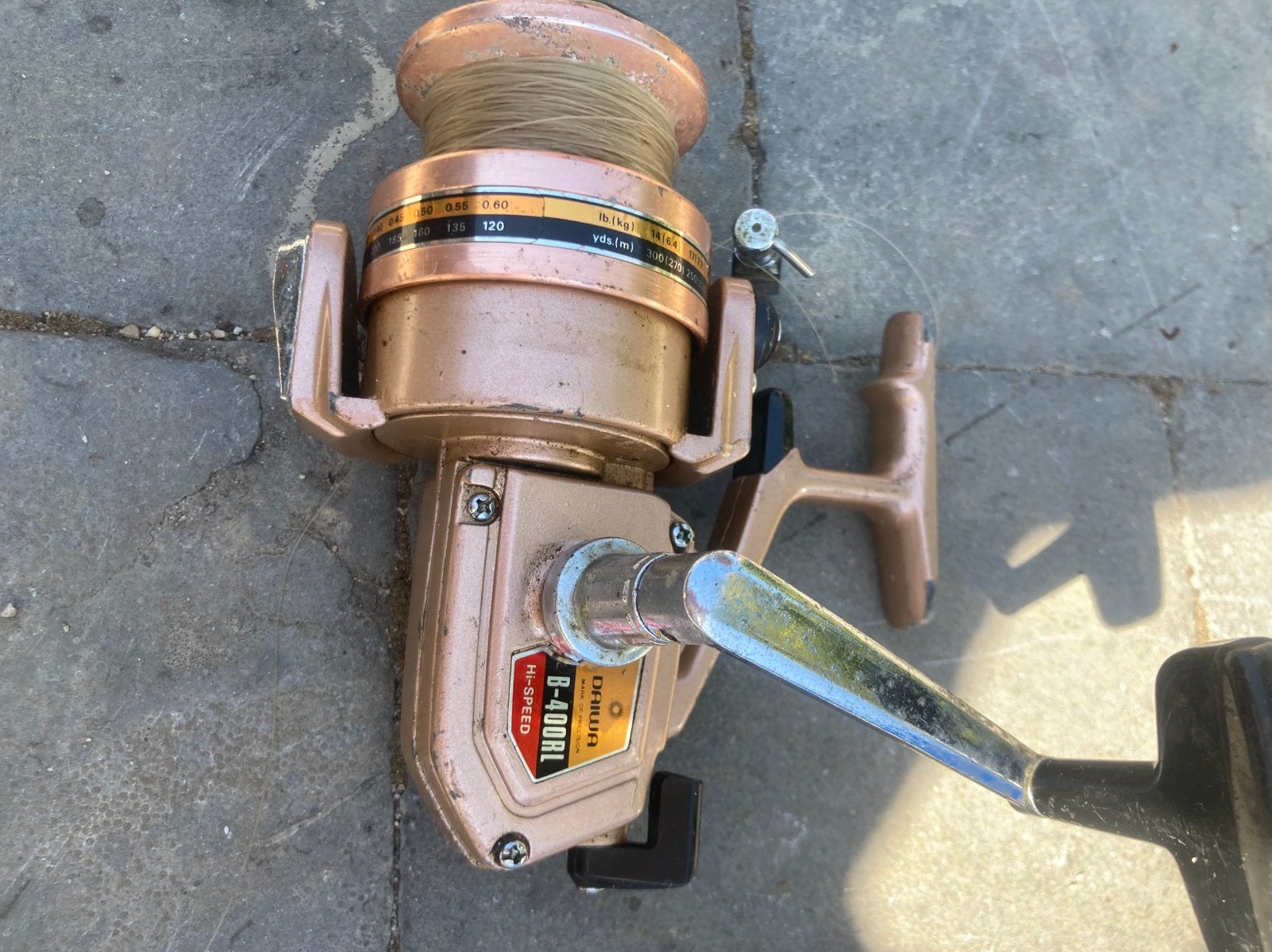 Daiwa B-400 RL Hi-Speed vintage, Ophalen of Verzenden, Gebruikt, Molen