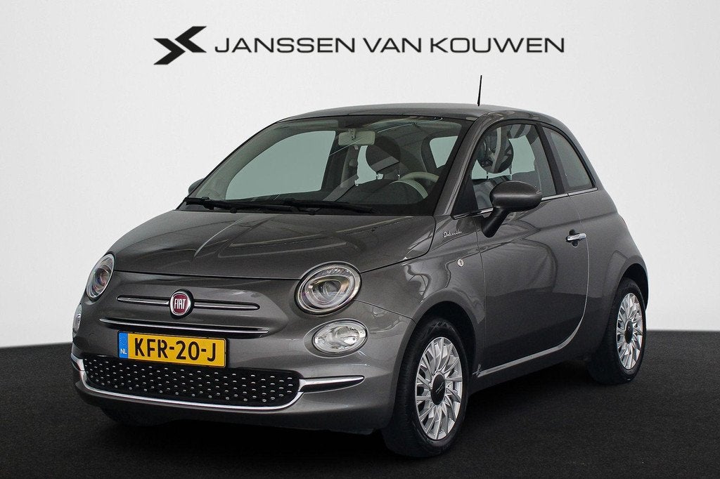 Fiat 500 1.0 Hybrid Dolcevita Panoramadak Apple CarPlay Park, Voorwielaandrijving, Gebruikt, Euro 6, Leder en Stof