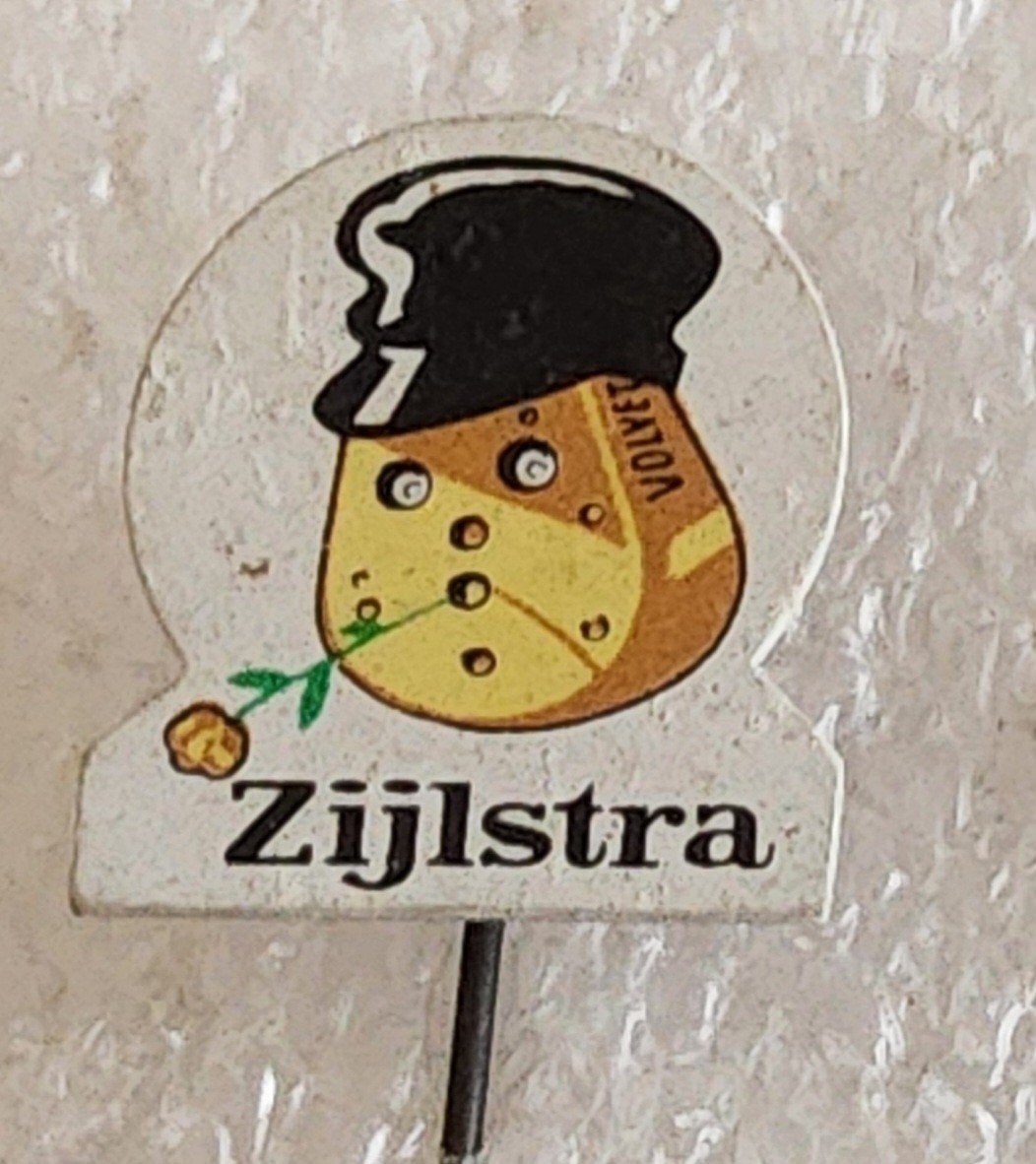 Vintage Speldje Zijlstra Volvet Kaas, Verzamelen, Ophalen of Verzenden, Gebruikt, Overige onderwerpen, Speldje of Pin